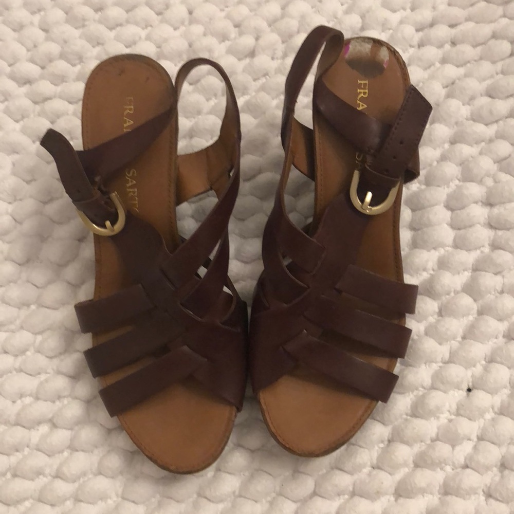 Franco sarto brown wedges